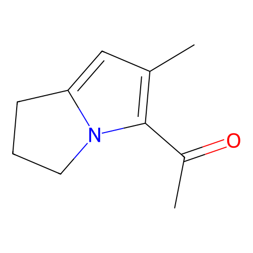 5-acetyl-6-methyl-2,3-dihydro-1H-pyrrolizine structure