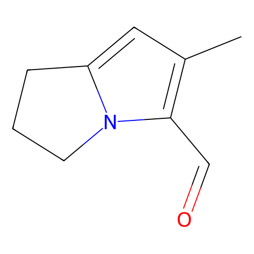 6-methyl-2,3-dihydro-1H-pyrrolizine-5-carbaldehyde structure