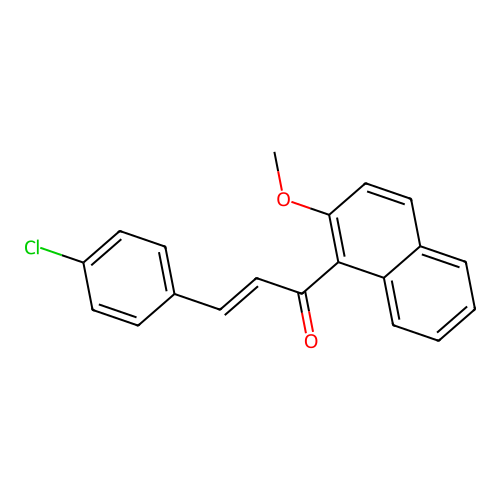 3-(4-Chlorophenyl)-1-(2-methoxynaphthalen-1-yl)prop-2-en-1-one structure
