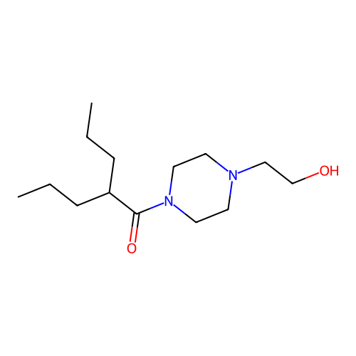 1-Piperazineethanol, 4-(2-propylvaleryl)- structure