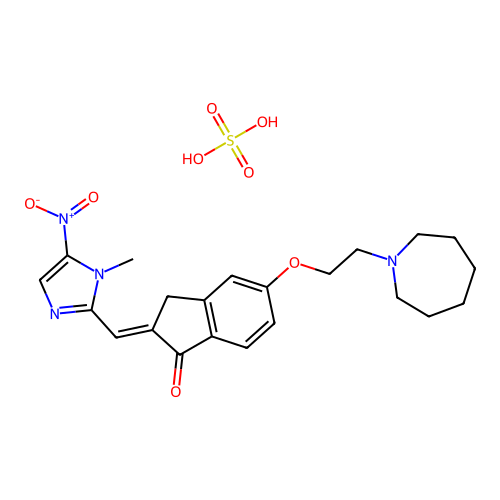 (2Z)-5-[2-(azepan-1-yl)ethoxy]-2-[(1-methyl-5-nitroimidazol- structure