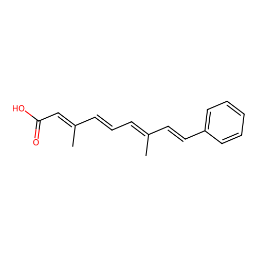 2,4,6,8-Nonatetraenoic acid, 3,7-dimethyl-9-phenyl-, (all-E)- structure