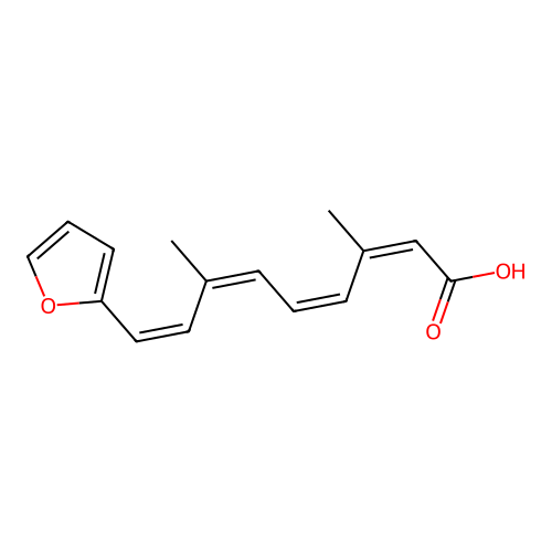9-(2-Furanyl)-3,7-dimethyl-2,4,6,8-nonatetraenoic acid (all-E)- structure