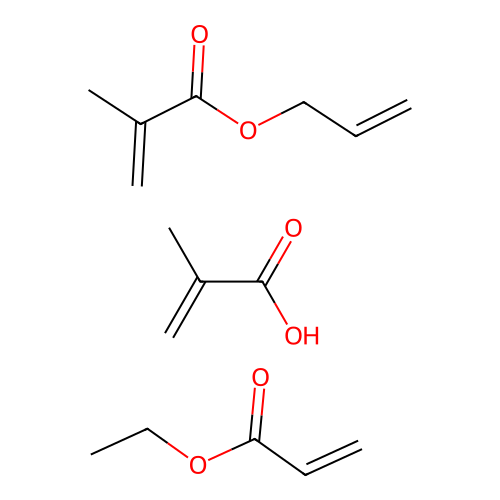 Ethyl prop-2-enoate;2-methylprop-2-enoic acid;prop-2-enyl 2-methylprop-2-enoate structure