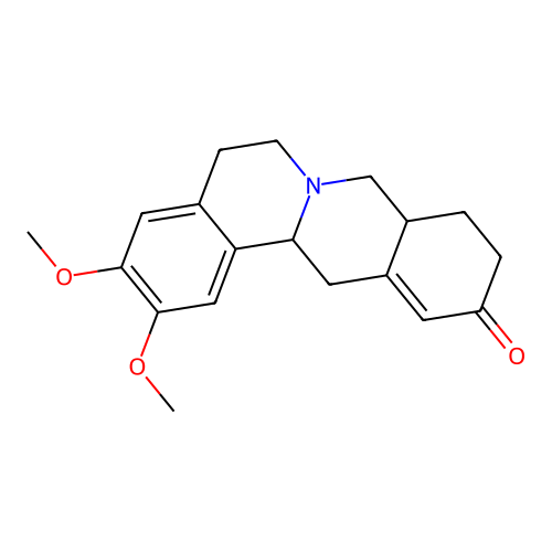 11H-Dibenzo[a,g]quinolizin-11-one, 5,6,8,8a,9,10,13,13a-octahydro-2,3-dimethoxy- structure