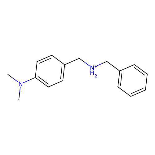 N-Benzyl[4-(dimethylamino)phenyl]methanaminium structure