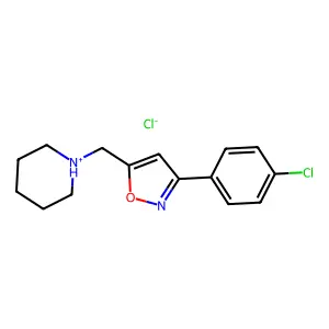 Isoxazole, 3-(p-chlorophenyl)-5-(piperidinomethyl)-, hydrochloride structure