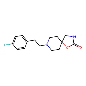 1-Oxa-3,8-diazaspiro(4.5)decan-2-one, 8-(p-fluorophenethyl)- structure