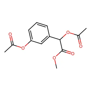Benzeneacetic acid, alpha,3-bis(acetyloxy)-, methyl ester structure