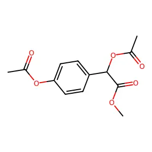 Benzeneacetic acid, alpha,4-bis(acetyloxy)-, methyl ester structure