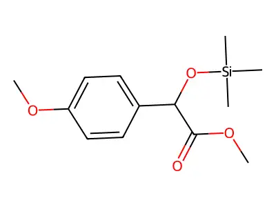 Benzeneacetic acid, 4-methoxy-alpha-[(trimethylsilyl)oxy]-, methyl ester structure