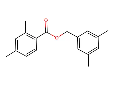 2,4-Dimethylbenzoic acid (3,5-dimethylphenyl)methyl ester structure