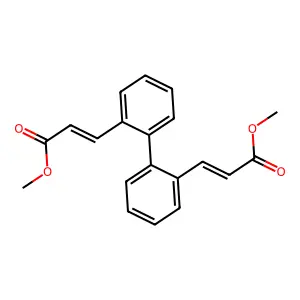Methyl (E)-3-[2-[2-[(E)-2-methoxycarbonylvinyl]phenyl]phenyl]prop-2-enoate structure