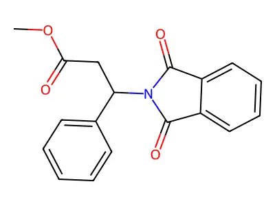 Methyl 3-phthalimido-3-phenylpropionate structure