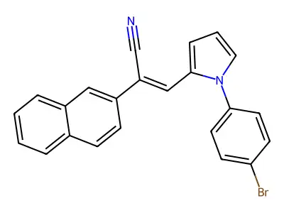 3-[1-(4-Bromophenyl)pyrrol-2-yl]-2-naphthalen-2-ylprop-2-enenitrile structure