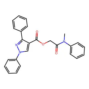 [2-(N-methylanilino)-2-oxoethyl] 1,3-diphenylpyrazole-4-carboxylate structure
