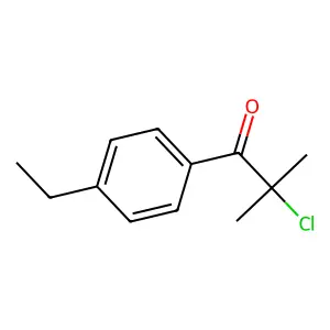 2-Chloro-1-(4-ethylphenyl)-2-methyl-1-propanone structure