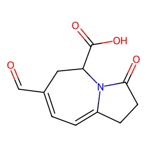 1H-Pyrrolo[1,2-a]azepine-5-carboxylic acid, 7-formyl-2,3,5,6-tetrahydro-3-oxo- structure