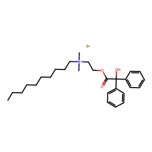 Ammonium, decyldimethyl(2-hydroxyethyl)-, bromide, benzilate structure