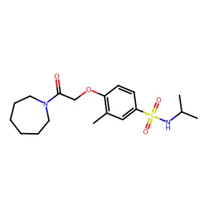 4-[2-(Azepan-1-yl)-2-oxoethoxy]-3-methyl-N-(propan-2-yl)benzene-1-sulfonamide structure