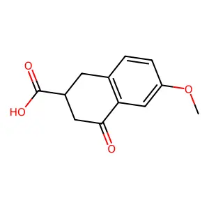 6-Methoxy-4-oxo-1,2,3,4-tetrahydronaphthalene-2-carboxylic acid structure