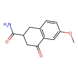 6-Methoxy-4-oxo-1,2,3,4-tetrahydronaphthalene-2-carboxamide structure