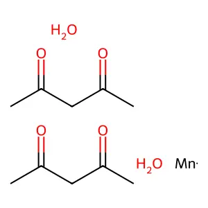 Manganese;bis(pentane-2,4-dione);dihydrate structure