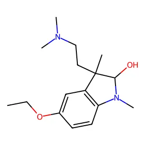 1H-Indol-2-ol, 3-[2-(dimethylamino)ethyl]-5-ethoxy-2,3-dihydro-1,3-dimethyl- structure