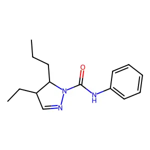 4-Ethyl-4,5-dihydro-N-phenyl-5-propyl-1H-pyrazole-1-carboxamide structure