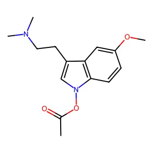 1H-Indole-3-ethanamine, 1-(acetyloxy)-5-methoxy-N,N-dimethyl- structure