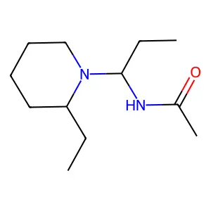 Acetamide, N-[1-(2-ethyl-1-piperidinyl)propyl]- structure