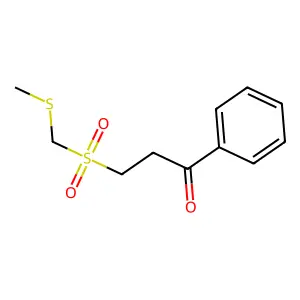 1-Propanone, 3-[[(methylthio)methyl]sulfonyl]-1-phenyl- structure