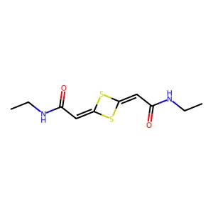 Acetamide, 2,2'-(1,3-dithietane-2,4-diylidene)bis(N-ethyl- structure