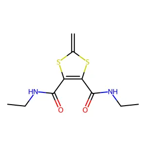 1,3-Dithiole-4,5-dicarboxamide, N,N'-diethyl-2-methylene- structure