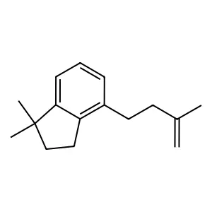 1H-Indene, 2,3-dihydro-1,1-dimethyl-4-(3-methyl-3-butenyl)- structure