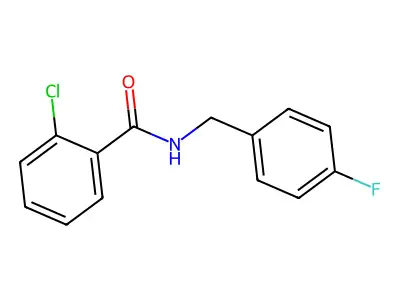2-chloro-N-(4-fluorobenzyl)benzamide structure