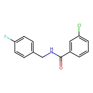 3-Chloro-N-(4-fluorobenzyl)benzamide structure