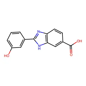 2-(3-hydroxyphenyl)-3H-benzimidazole-5-carboxylic acid structure