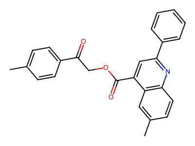 2-(4-Methylphenyl)-2-oxoethyl 6-methyl-2-phenyl-4-quinolinecarboxylate structure