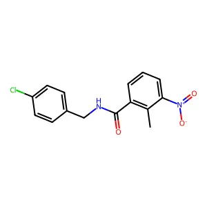 N-(4-chlorobenzyl)-2-methyl-3-nitrobenzamide structure