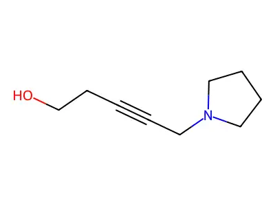 5-(Pyrrolidin-1-YL)pent-3-YN-1-OL structure
