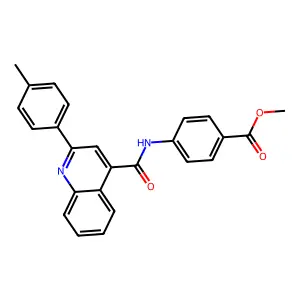 Methyl 4-[[2-(4-methylphenyl)quinoline-4-carbonyl]amino]benzoate structure