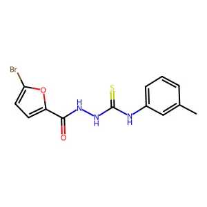 2-(5-bromo-2-furoyl)-N-(3-methylphenyl)hydrazinecarbothioamide structure