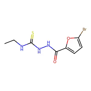 1-[(5-Bromofuran-2-carbonyl)amino]-3-ethylthiourea structure