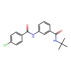 N-tert-butyl-3-[(4-chlorobenzoyl)amino]benzamide structure