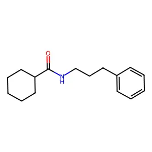 N-(3-phenylpropyl)cyclohexanecarboxamide structure