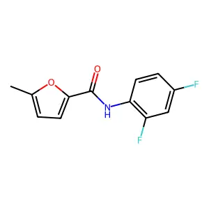 N-(2,4-difluorophenyl)-5-methylfuran-2-carboxamide structure