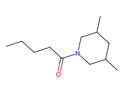 Piperidine, 3,5-dimethyl-1-(1-oxopentyl)- structure