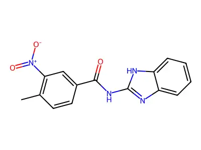 N-(1H-1,3-benzodiazol-2-yl)-4-methyl-3-nitrobenzamide structure