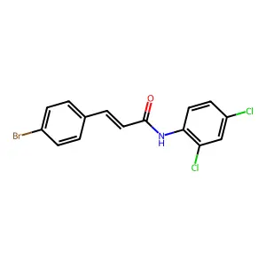 (E)-3-(4-bromophenyl)-N-(2,4-dichlorophenyl)prop-2-enamide structure